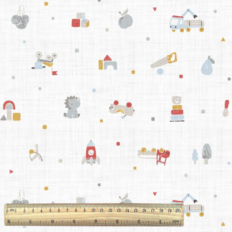 Printed Cotton TOYSBOY White / Tangy Multicolored